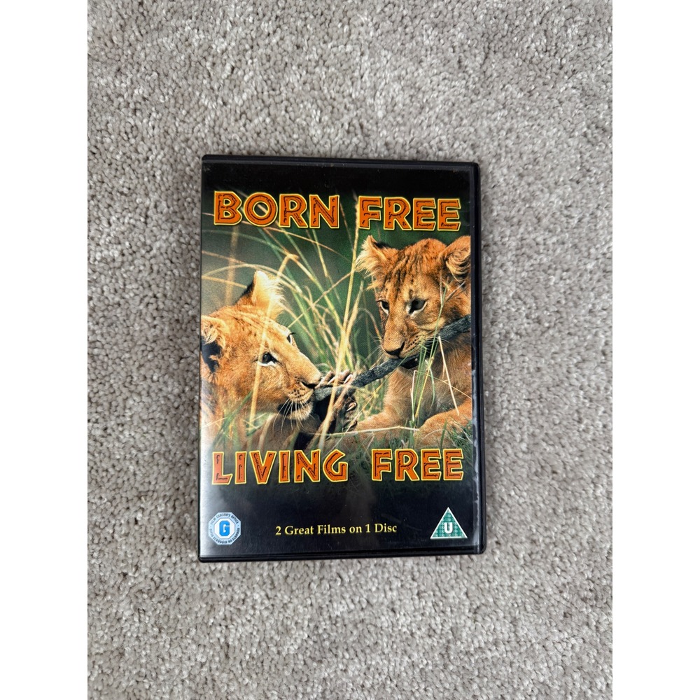 Born Free & Living Free Region 2 DVD 2 Great Films on One Disc (not tested)